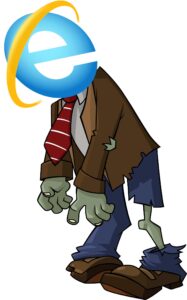 IE uno de los disfraces friki de terror mas emblemáticos de Microsoft