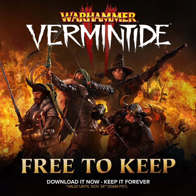 El juego Warhammer: Vermintide 2 está gratis en Steam por este fin de semana