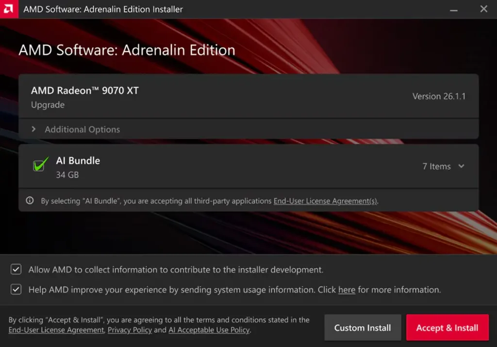 AMD ha lanzado su reciente driver gráfico 26.1.1 en donde destaca la nueva opción que permite habilitar o desactivar funciones de IA