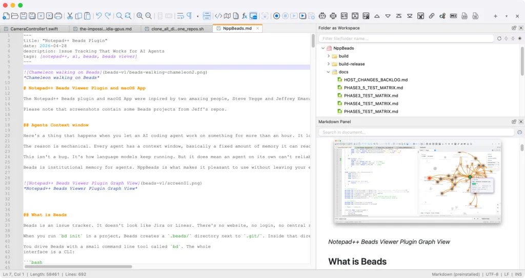 Tras muchos años de espera, finalmente ha llegado una versión nativa de Notepad++ para MacOS