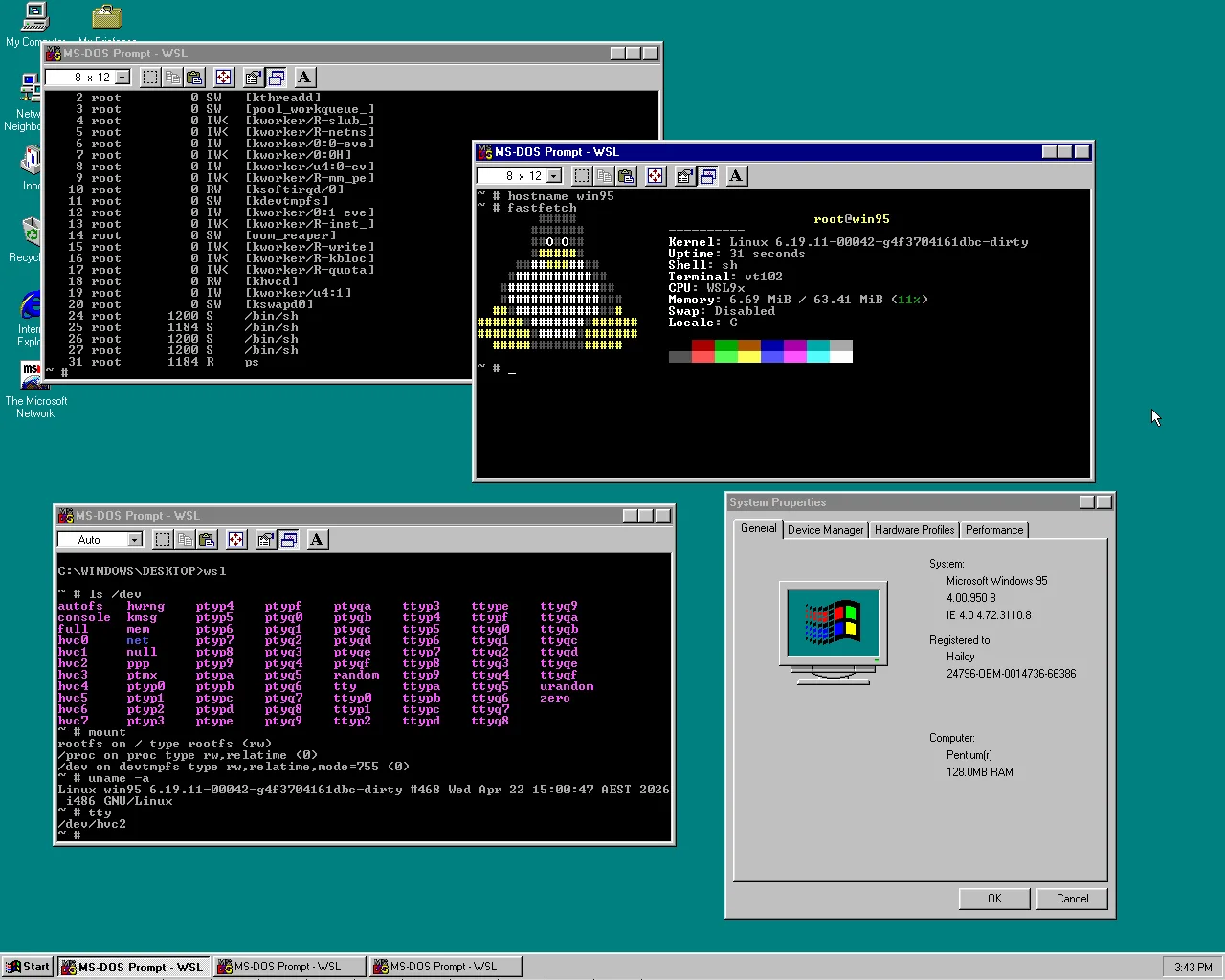 Conoce WSL9x, la herramienta opensource y escrita sin usar IA que te permite correr Linux en Windows 9x