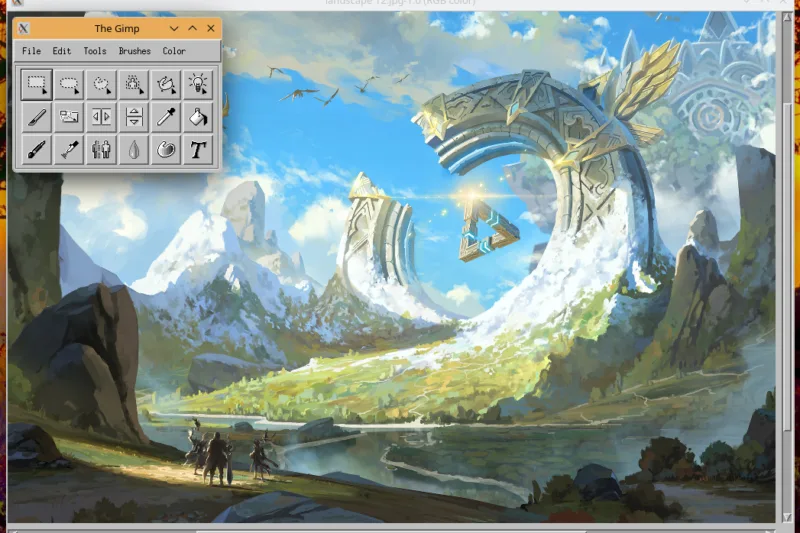Lanzan la histórica versión de GIMP 0.54.1 (1996) en un paquete flatpak y totalmente funcional
